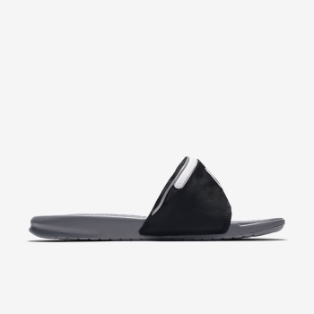 Nike Benassi JDI Bum Bag - Sandaler - Sort/Hvide/Grå | DK-71379